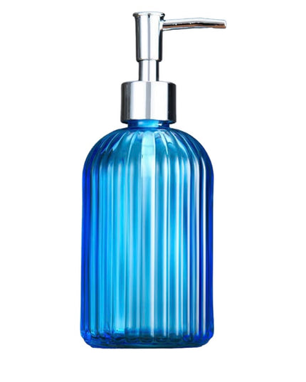 Glass Soap dispenser Rounded (blue)