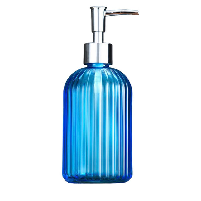Glass Soap dispenser Rounded (blue)