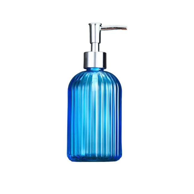 Glass Soap dispenser Rounded (blue)