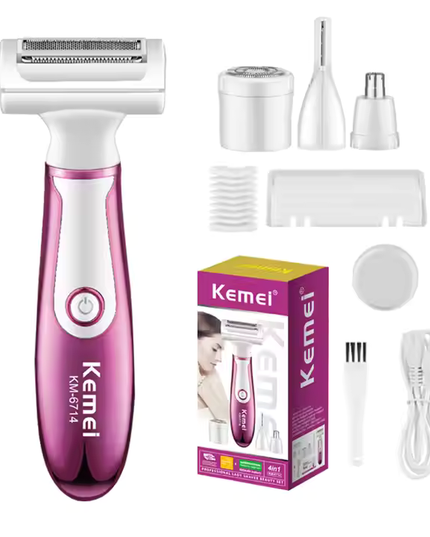 Kemei 4-in-1 Lady Shaver – Safe Grooming for Intimate & Sensitive Areas