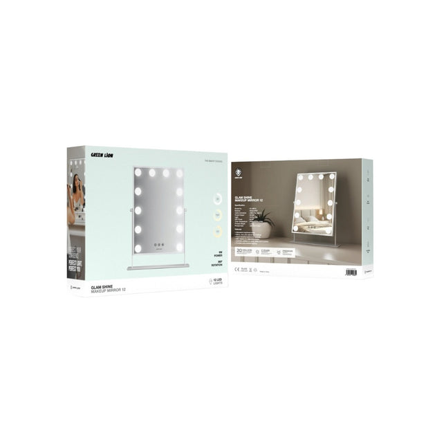 Green Lion Glam Shine Makeup Mirror 12 LED Lights