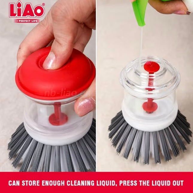 Liao Dish Brush With Soap Dispenser