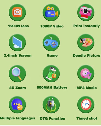 XO Instant Printing Children Camera