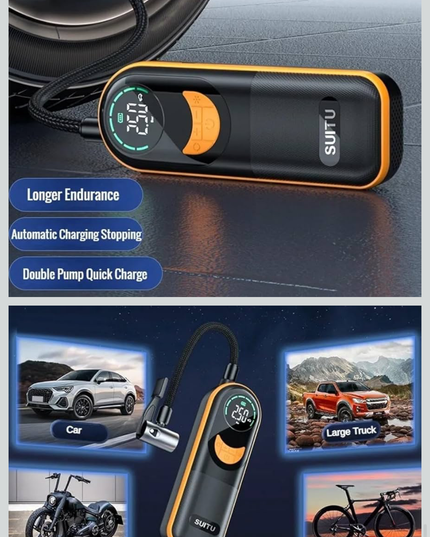 Smart Air Pump Accurate Pressure Measurement & LED Light