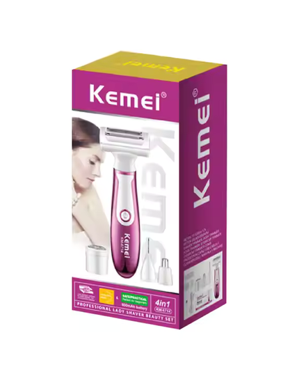 Kemei 4-in-1 Lady Shaver – Safe Grooming for Intimate & Sensitive Areas
