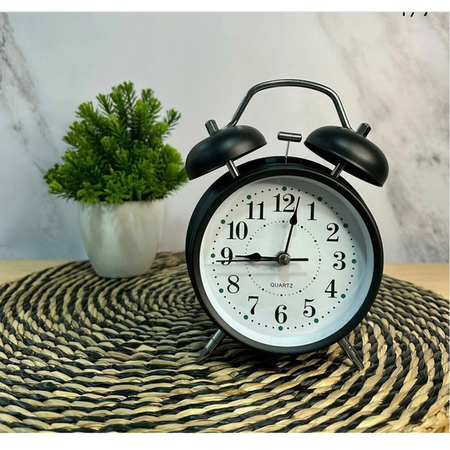 Twin Bell Alarm Clock – Matte Black