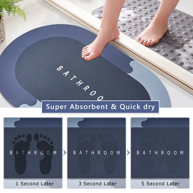 Set Of Super Absorbent Non Slip Bathroom Rugs 3 Pcs