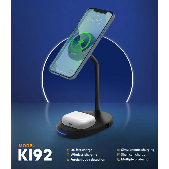 Yookie 3in1 magnetic wireless charging station 15W