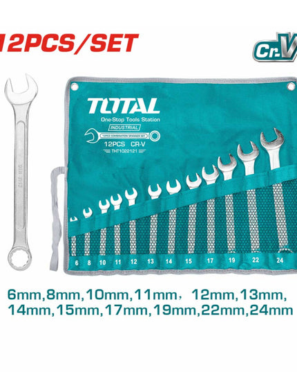 Total 12pcs Double Open Spanner (6-32mm)