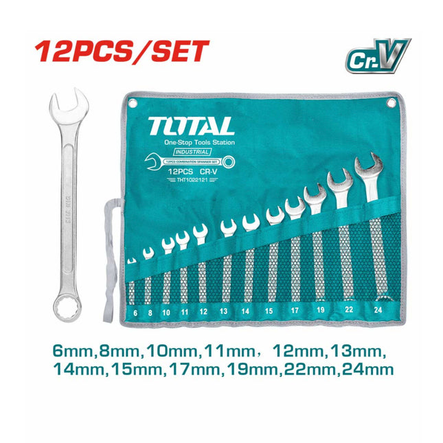 Total 12pcs Double Open Spanner (6-32mm)