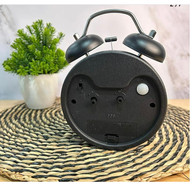 Twin Bell Alarm Clock – Matte Black