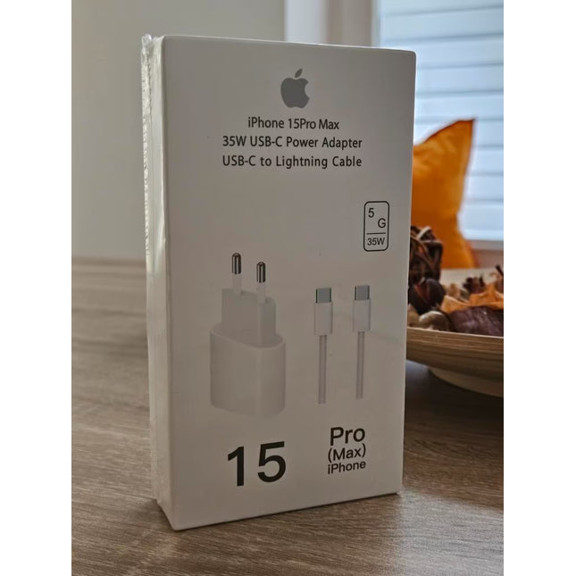 iPhone 35W USB-C Power Adapter &
USB-C to Lightning Cable