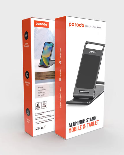 Porodo Aluminum Alloy Foldable Mobile Stand