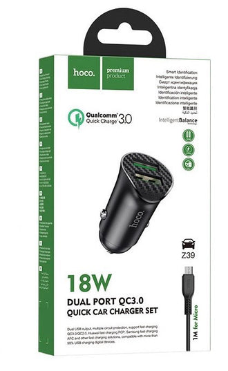 Dual Port Quick Car charger 18W