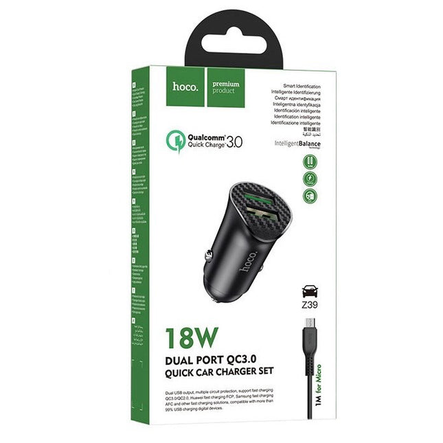 Dual Port Quick Car charger 18W
