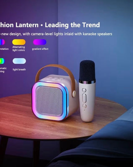 Bluetooth Karaoke Speaker With Led Lights