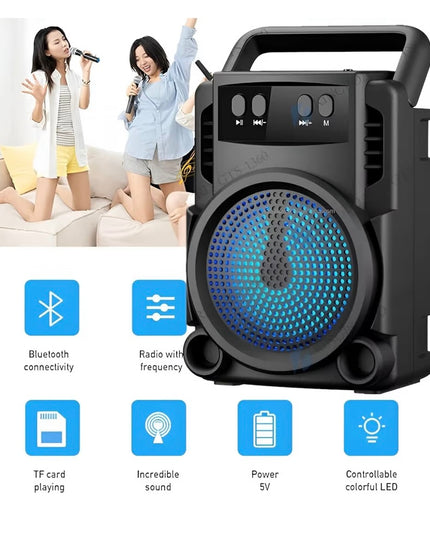 Bluetooth Speaker &, USB & SD Card - High Performance, Splash Proof