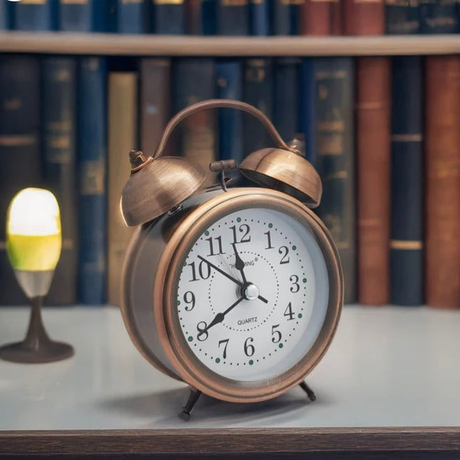 Twin Bell Alarm Clock – Vintage Bronze