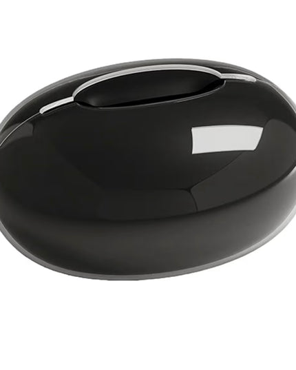 Tissue Box – Glossy Black Oval Design