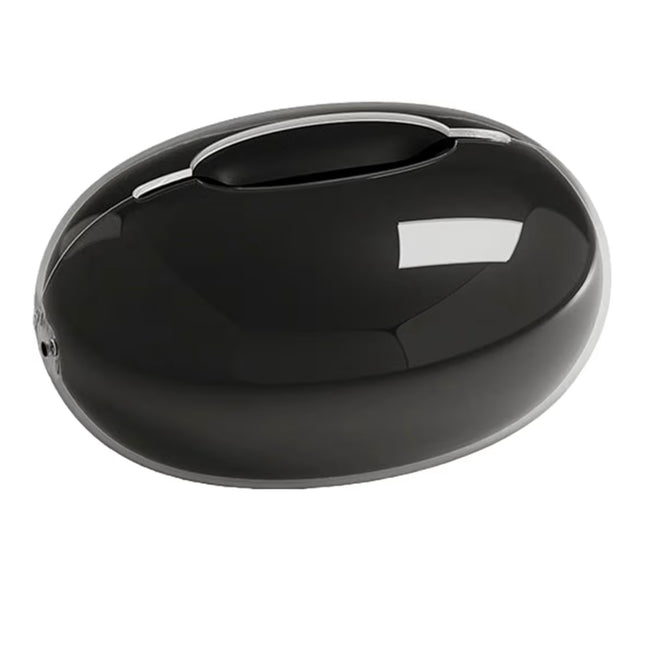 Tissue Box – Glossy Black Oval Design