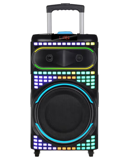 NDR-1260 12” Karaoke BT Speaker With 2 Wireless Microphones And remote Control