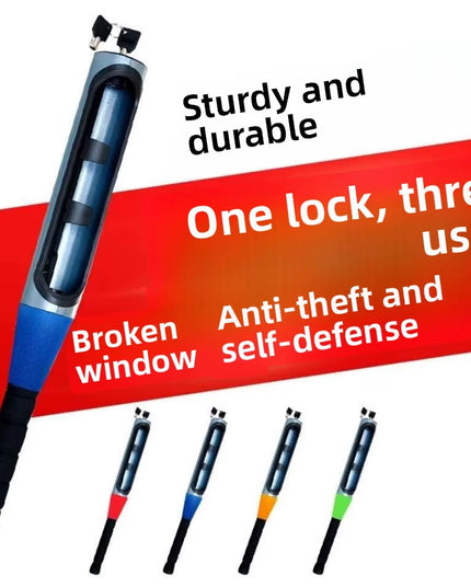 Baseball Bat-Style Steering Wheel Lock – Heavy-Duty Anti-Theft Device with 2 Keys