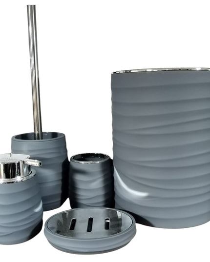 Bathroom Accessory Premium Set (grey) 6pcs