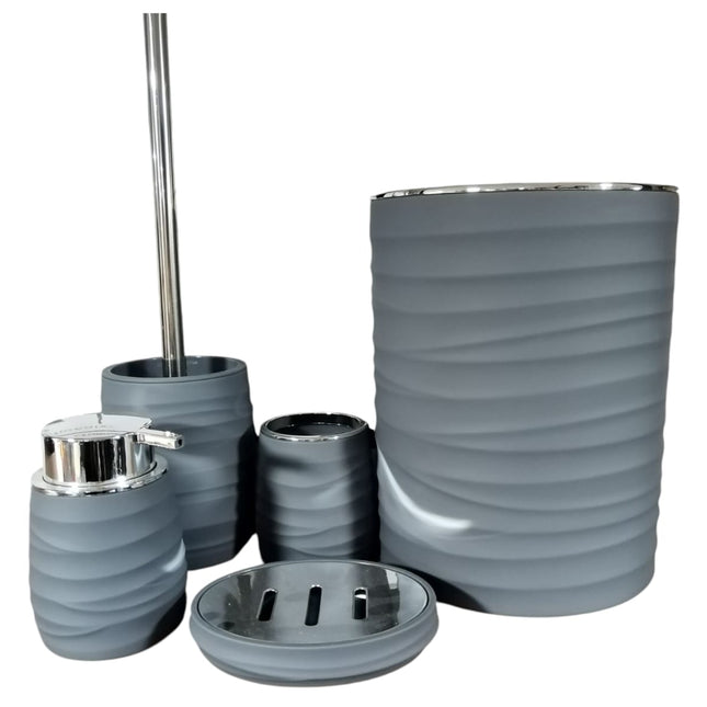 Bathroom Accessory Premium Set (grey) 6pcs