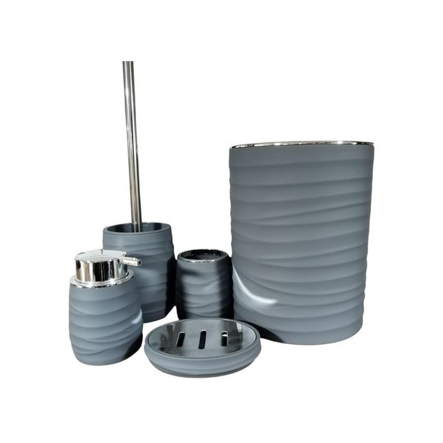 Bathroom Accessory Premium Set (grey) 6pcs