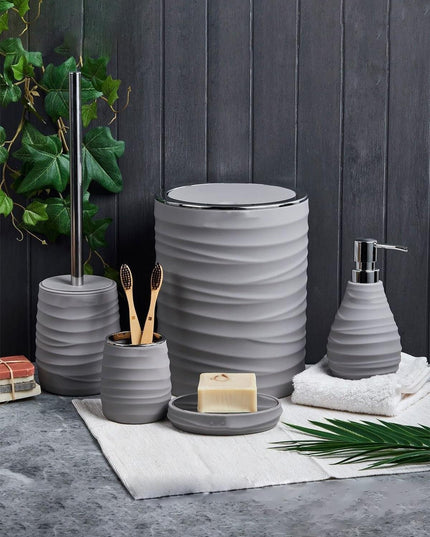Bathroom Accessory Premium Set (grey) 6pcs