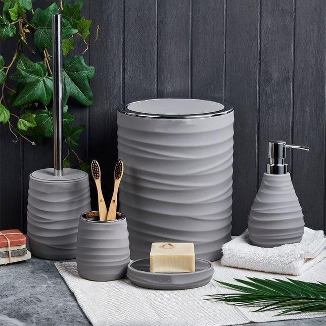 Bathroom Accessory Premium Set (grey) 6pcs
