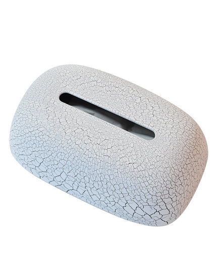 Tissue Box – White Crack Pattern Design