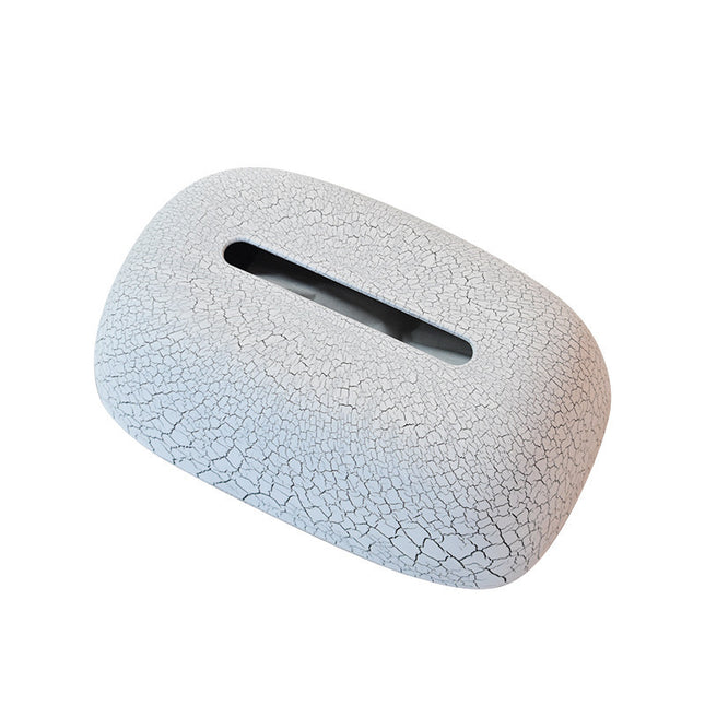 Tissue Box – White Crack Pattern Design