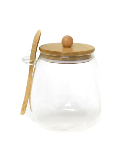 Glass Jar with Bamboo Lid & Spoon