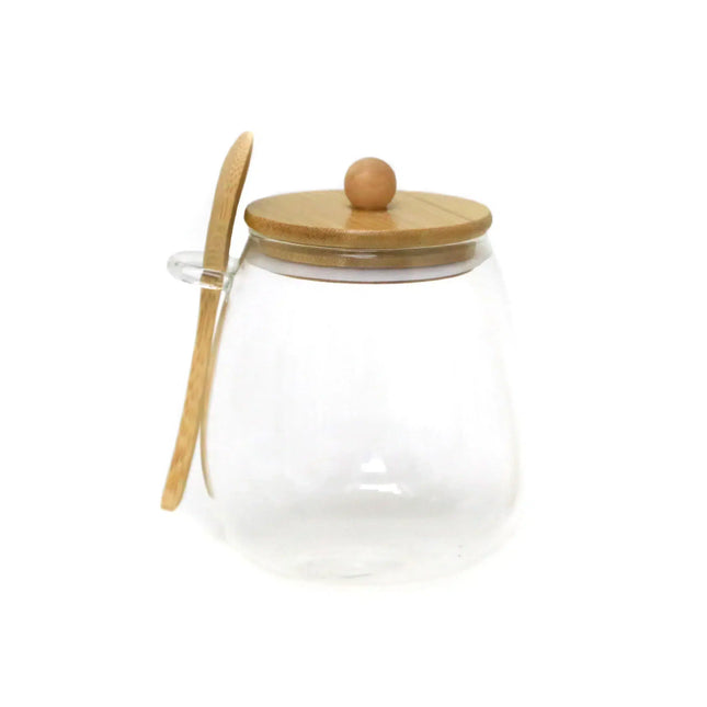 Glass Jar with Bamboo Lid & Spoon