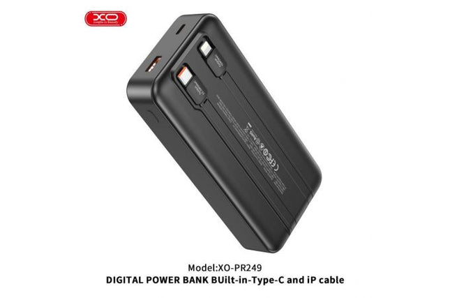 XO Fast Charging PowerBank 20000mAh With Type-C And Lightning Cable