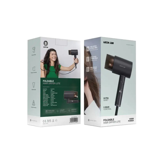 Green Lion Foldable Hair Dryer 1200W
