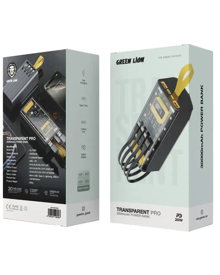 Green Lion Transparent Pro 30000mAh Power Bank