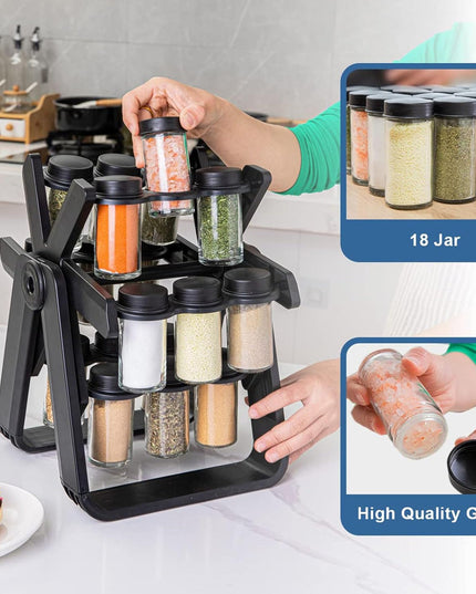 Rotating Spice Rack Set (18pcs)