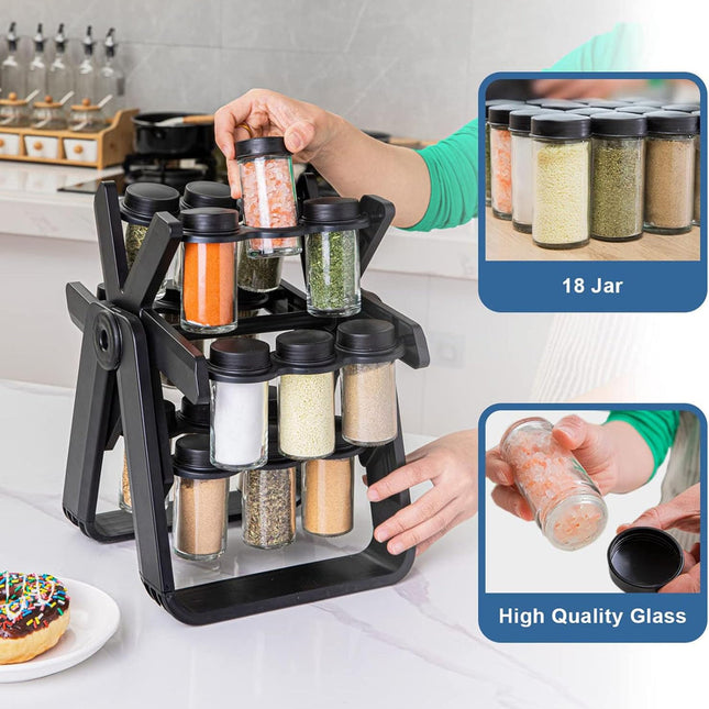 Rotating Spice Rack Set (18pcs)