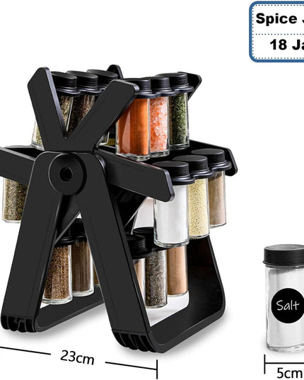 Rotating Spice Rack Set (18pcs)