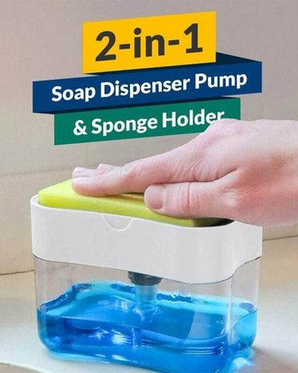 Soap Pump Dispenser And Sponge Organizer