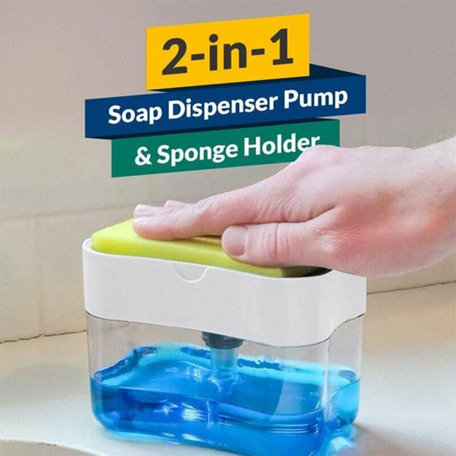 Soap Pump Dispenser And Sponge Organizer