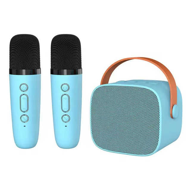 Portable Karaoke Speaker with Dual Wireless Microphones